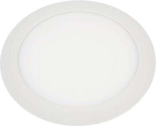 Eurolamp Στρογγυλό Χωνευτό LED Panel 20W με Φυσικό Λευκό Φως 4000K 22.5εκ.