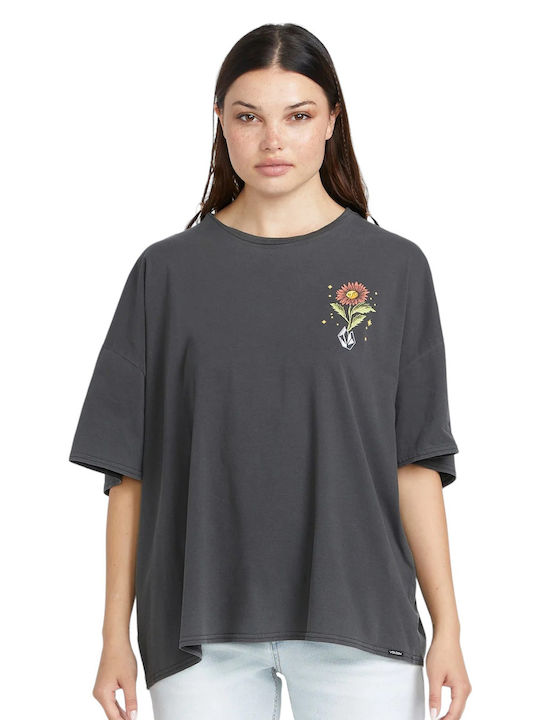 Volcom Damen Sport Oversized T-Shirt Grey