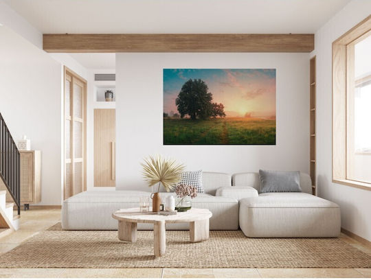 Spring Panoramic Landscape Tablou pe Pânză 80x50cm