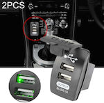 Car Charger Green Total Intensity 3.1A with Ports: 2xUSB