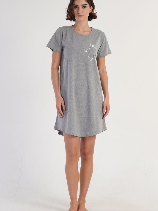 Vienetta Secret Summer Women's Nightdress Grey