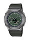 Casio Analog/Digital Uhr Chronograph Batterie mit Grün Kautschukarmband