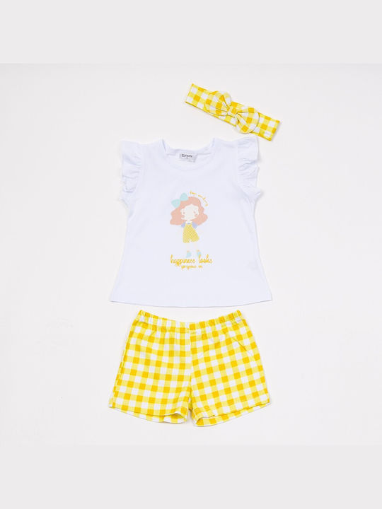 Trax Kids Set with Shorts Summer 2pcs White