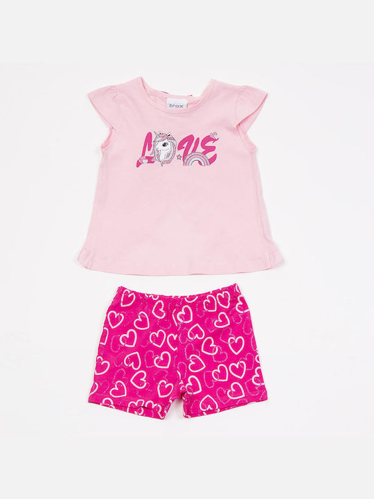 Trax Kinder Set mit Shorts Sommer 2Stück Pink