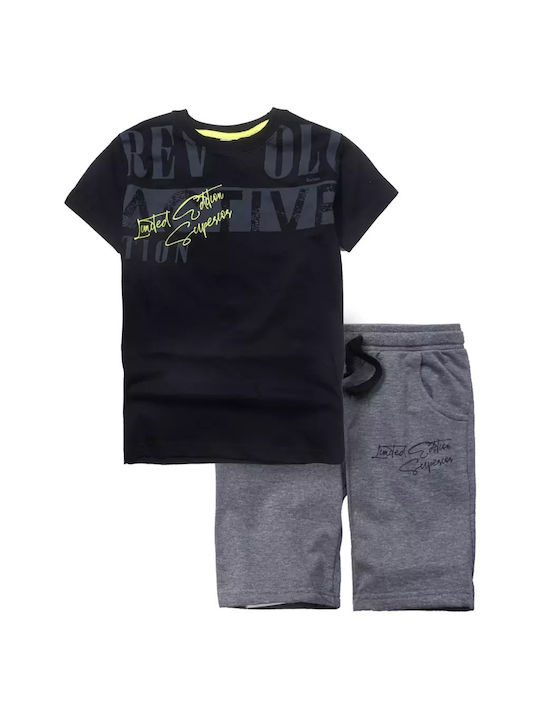 Reflex Kids Set with Shorts Summer 2pcs Black