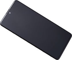 Samsung Οθόνη mit Touchscreen und Rahmen für Galaxy A51 5G (Schwarz)