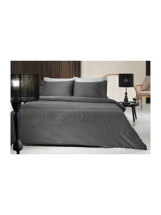 Guy Laroche Σεντόνι Ημίδιπλο με Λάστιχο 120x200+35εκ. Minimal Black