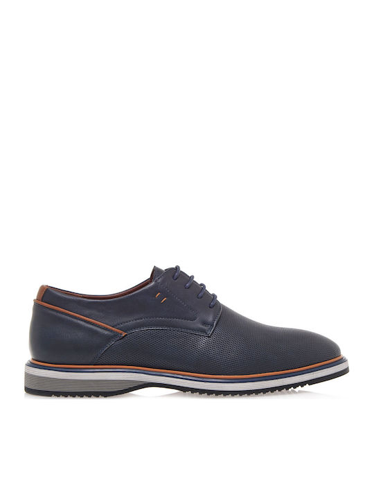 Men's Synthetic Leather Casual Shoes Blue