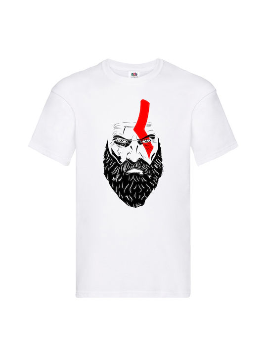 Fruit of the Loom God Of War T-shirt White Cotton