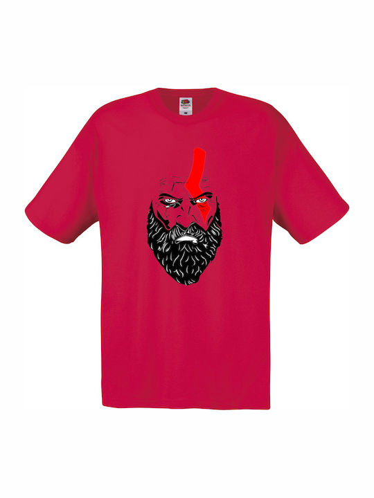 Fruit of the Loom God Of War Tricou Roșu Bumbac
