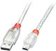 Lindy USB 2.0 Cable USB-A male - mini USB-B male Διάφανο 2m 41783