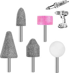 Ingco AKB0502 Grinding Stones with Shaft 6mm 5 Pieces