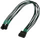 Καλώδιo Nanoxia 4-pin To 2 X 3-pin Single 30 Cm Green