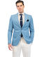 Summer Men’s Suit Jacket with Regular Fit Navy Blue