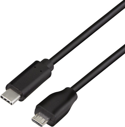 LogiLink USB 2.0 Cable USB-C male - micro USB-A Black 1m (CU0197)