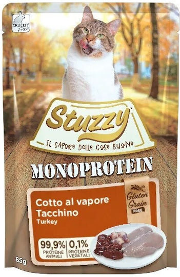 Stuzzy Monoprotein Υγρή Τροφή για Ενήλικες Γάτες σε Φακελάκι με Γαλοπούλα χωρίς Γλουτένη 85gr