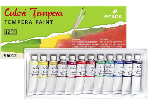 Daco Packaging Tempera 12 Colors 8ml/pack 96012