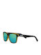 Zippo Unisex Sunglasses with Black Plastic Frame and Green Lens OB201-01