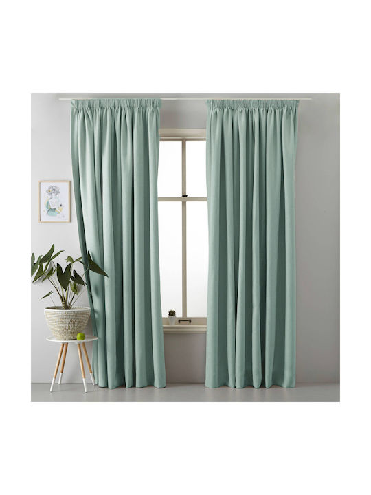 Saray Home Κουρτίνα με Τρέσα Πράσινη 280x220εκ.