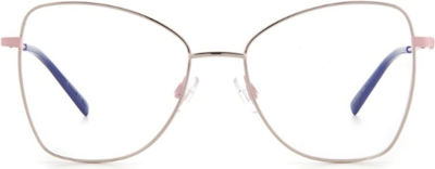 Missoni Weiblich Metallisch Brillenrahmen Schmetterling Rosa MMI 0059 8KB