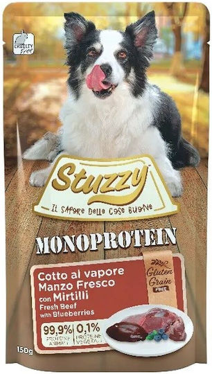 Stuzzy Wet Food Dogs in Cans with Beef and Blueberries Grain-Free & Gluten-Free 150gr