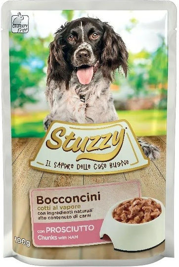 Stuzzy Chunks Ham Wet Dog Food 100 G