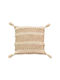 Inart Sofa Cushion Rozi 100% Cotton Beige 45x45cm