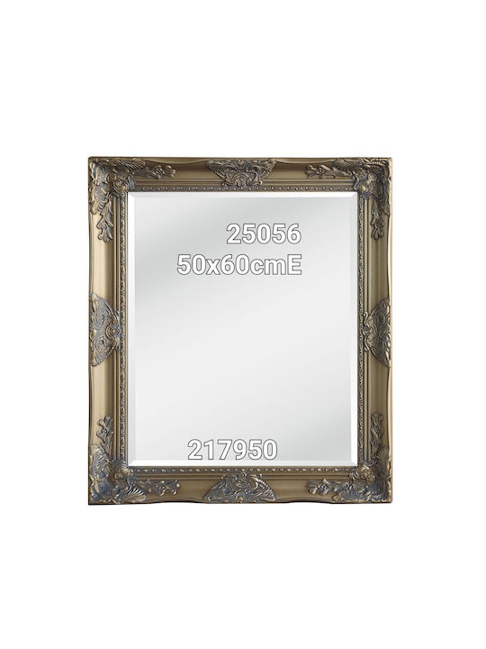 Besty Decor Oglindă de Perete cu Auriu Ramă din Lemn 80x70cm 1buc