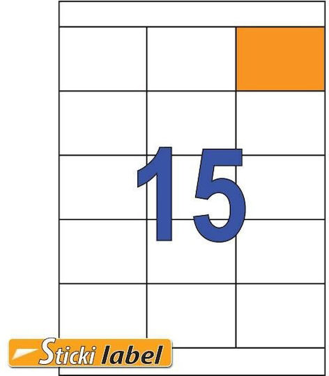 Sticki Αυτοκόλλητες Ετικέτες Α4 Ορθογώνιες 70x50.8mm