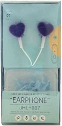 Summer Enjoy Jhl-007 În ureche Handsfree cu două căști cu mufă 3.5mm λευκά/μοβ