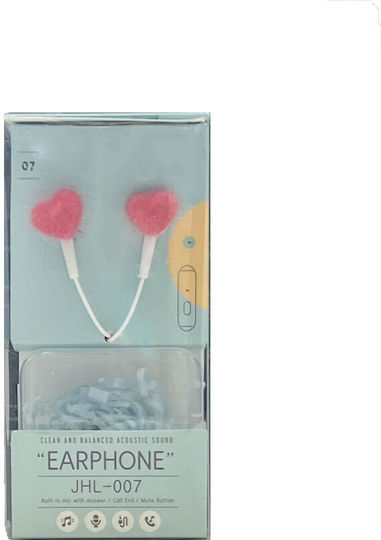 Summer Enjoy Jhl-007 In-ear Handsfree Headphones with Connector 3.5mm Pink