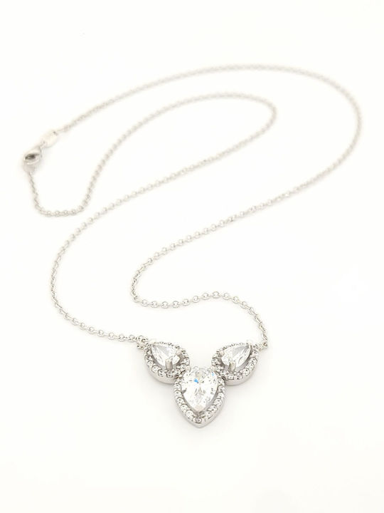 Anagnostakis Charm Rosette aus Weißgold 14K mit Zirkon