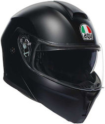 AGV K3 E2206 Negru mat Cască de motocicletă Flip-Up ECE 22.06 1690gr cu Pinlock