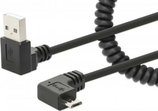 Manhattan Regular USB 2.0 to micro USB Cable Μαύρο 1m 356237 1τμχ