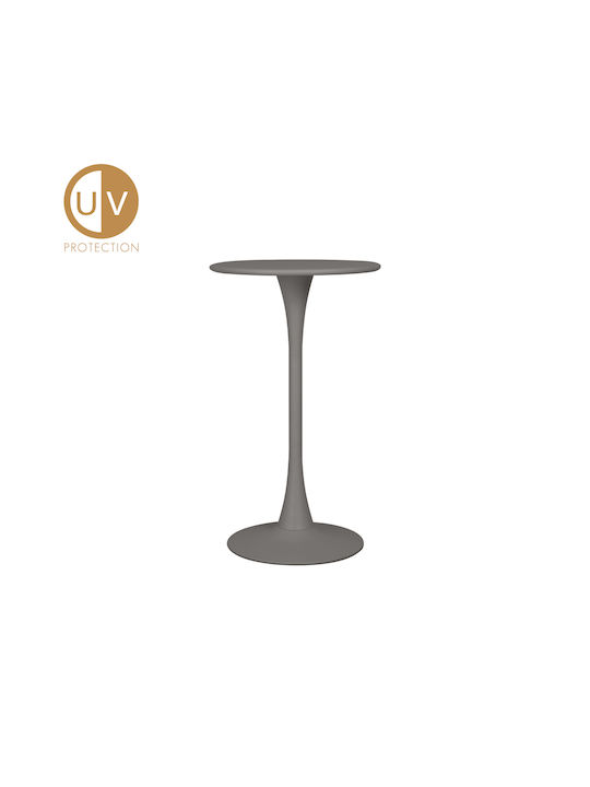 Lido Rund Tisch Bar Metall Cappuccino 59.5x59.5x60cm