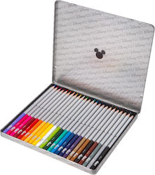Colored Pencils In Metal Box 24 Colours Mickey Disney 100 Colored Pencils In Metal Box 24 Colours Mickey Disney 100