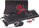 A4Tech A4TKLA47265 Set Gaming Tastatur mit RGB-Beleuchtung & Maus (Englisch US)