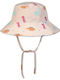Saro Kids' Hat Bucket Fabric Dinos Beige