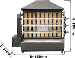 GGM Gastro HKGM315 Pui Rottisserie Grill Cărbune