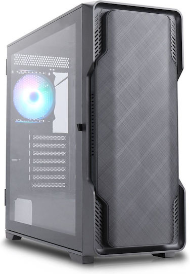 Nanoxia DS-9 ARGB TG-Mesh Gaming Middle Tower Carcasă Calculator cu Fereastră Laterală Negru