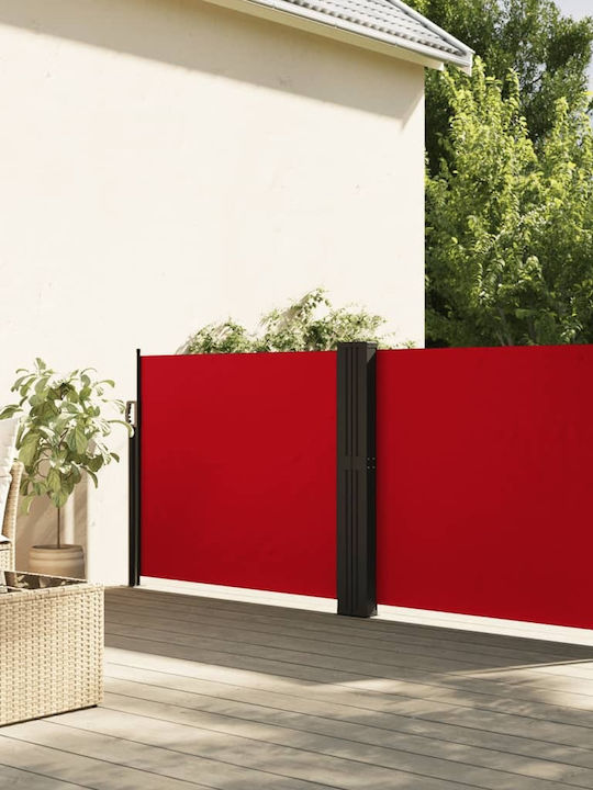 vidaXL Seitenrolloschatten Terrasse Rot 1x10m