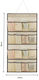 ForHome Fabric Hanging Storage Case For Clothes in Beige Color 88x45cm 1pcs