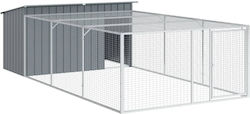 vidaXL Μεταλλικό Πάρκο Σκύλου 110x110x110εκ.