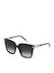 Furla Women's Sunglasses with Black Frame and Gray Gradient Lens sfu713 700