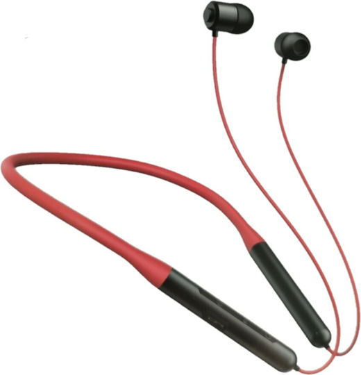 Ezra BW36 In-ear Bluetooth Handsfree Ακουστικά με Αντοχή στον Ιδρώτα Κόκκινα