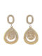 Bag to Bag Earrings Gold Plated with Stones