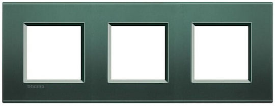 Bticino Switch Frame 2 Positions in Green Color LNA4802M3PK