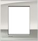 Bticino Switch Frame 3 Positions in Silver Color LNC4826PL