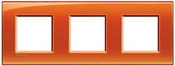 Bticino Switch Frame 2 Positions in Orange Color LNA4802M3OD