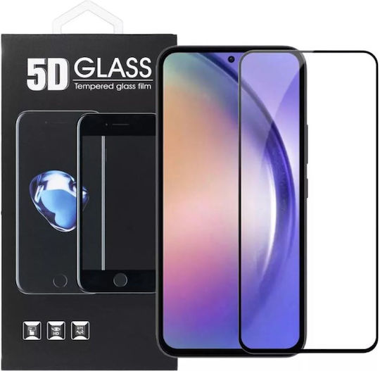 5D 0.3mm Vollkleber Vollflächig gehärtetes Glas Schwarz (Galaxy A55)